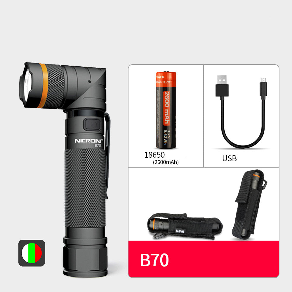 Hands-Free LED Flashlight with 360 Clip and Magnet - durable body