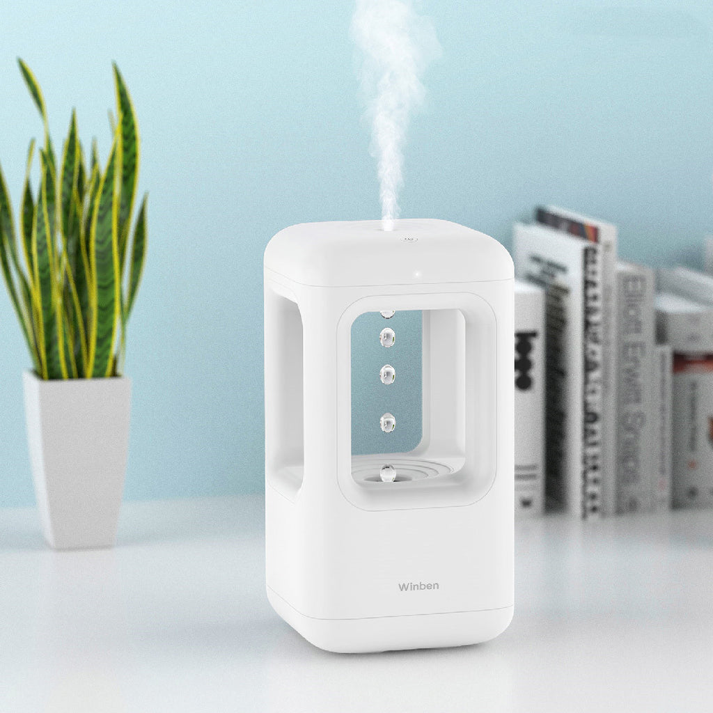 Anti-Gravity Water Drop Humidifier - control buttons detail
