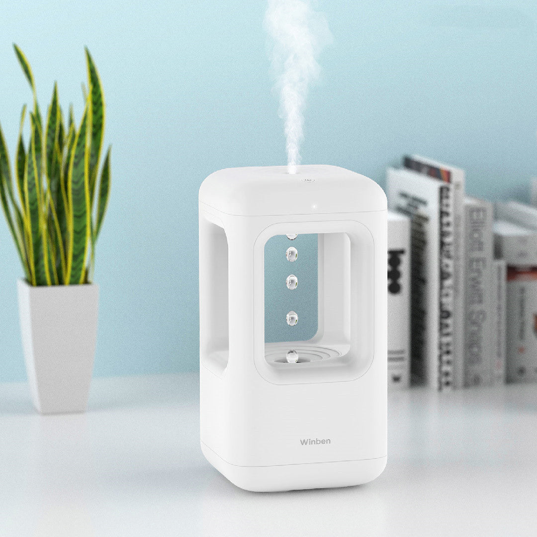 Anti-Gravity Water Drop Humidifier - control buttons detail