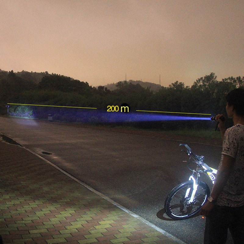 Self-Defense LED Flashlight Aluminum Alloy - strike bezel detail