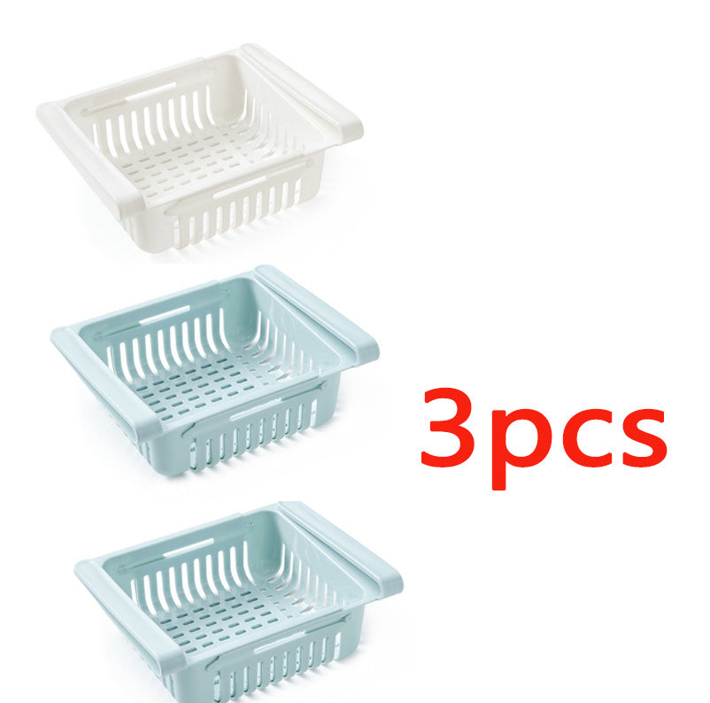 Stretchable Refrigerator Storage Baskets - close-up of the basket weave