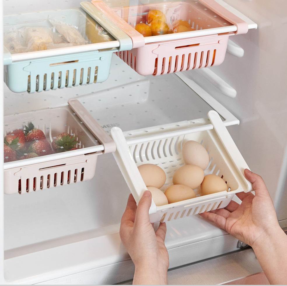 Stretchable Refrigerator Storage Baskets - main view