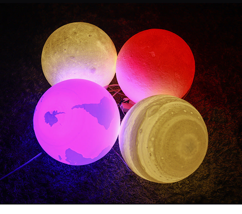 3D Moon Pendant Light 16-Color - sixteen color light modes