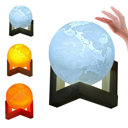 3D Earth and Jupiter Touch Mood Lamp - size options
