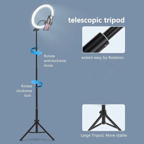 Selfie LED Ring Light with Tripod - main view