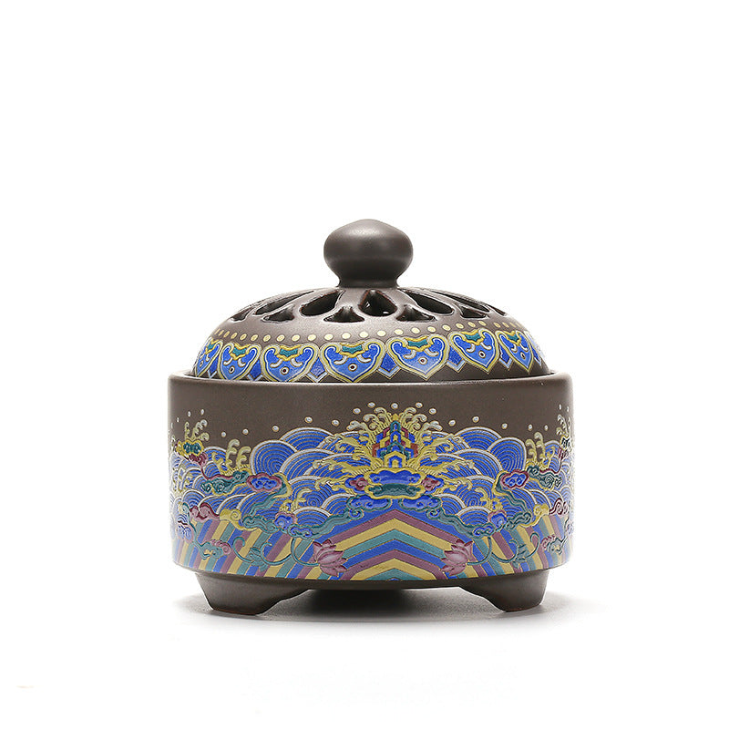 Ceramic Backflow Incense Burner - alternate angle
