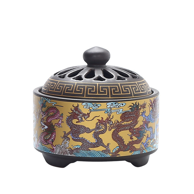 Ceramic Backflow Incense Burner - held in hand