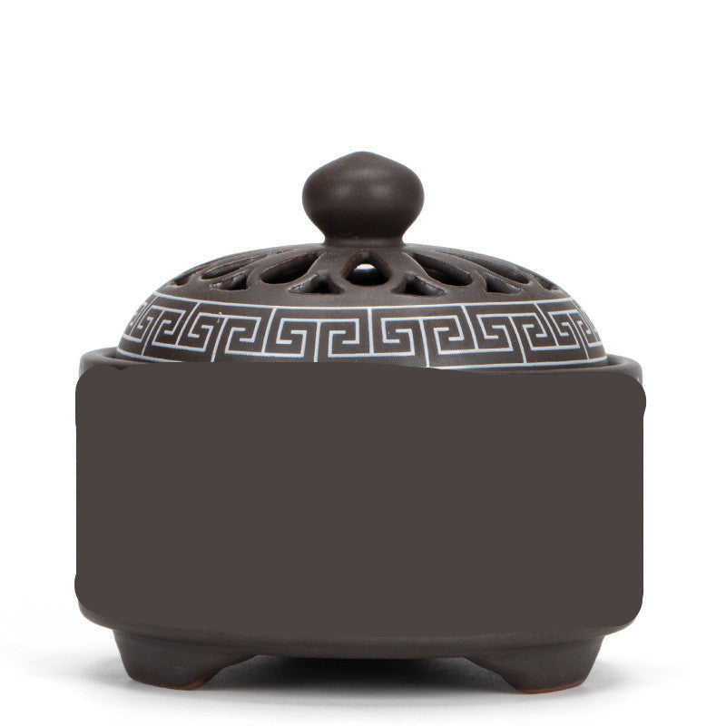 Ceramic Backflow Incense Burner - base detail