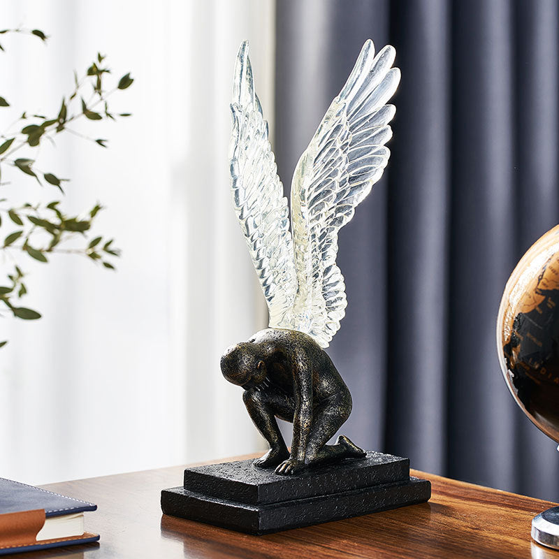 Light Luxury Resin Figurine - back view