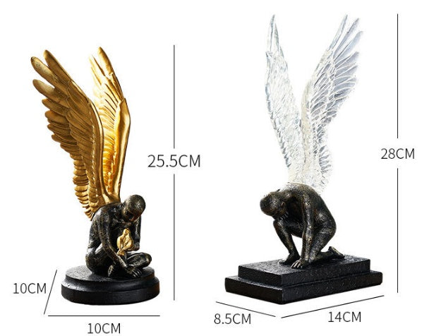 Light Luxury Resin Figurine - styled on a shelf