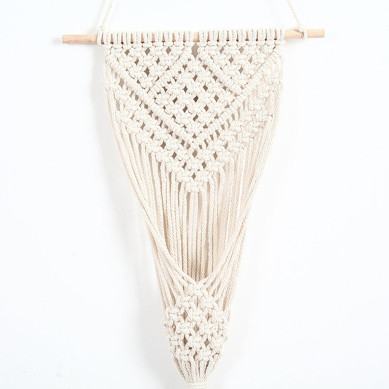 Woven Cotton Wall Flower Basket - size reference