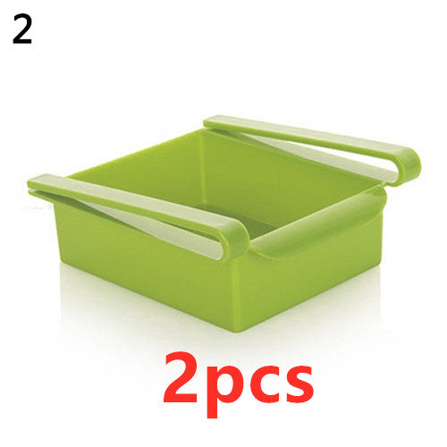 Stretchable Refrigerator Storage Baskets - in a pantry