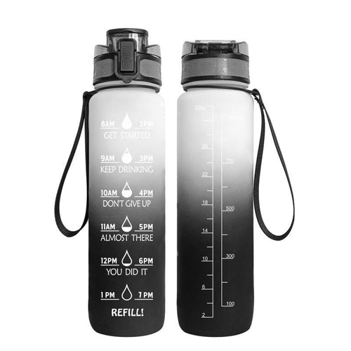1000ml Clear Infuser Water Bottle - bottle shown closed