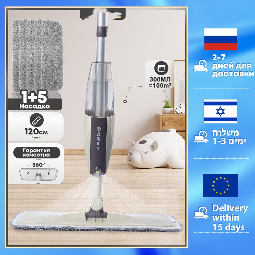 Spray Mop - spraying while mopping