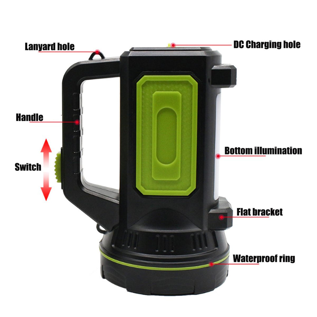 2-in-1 Rechargeable LED Flashlight and Table Light - flashlight mode