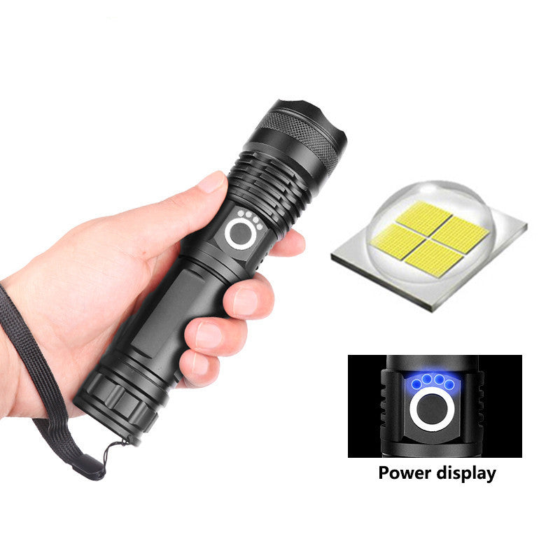 USB Rechargeable Zoom P50 Flashlight 5 Modes - zoom focus