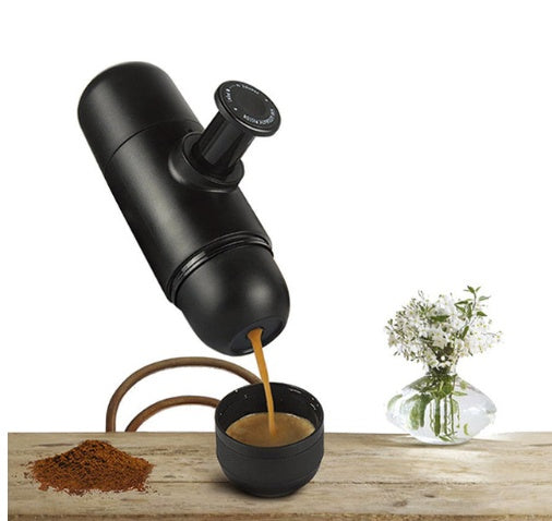 Portable Mini Coffee Machine - size reference in hand