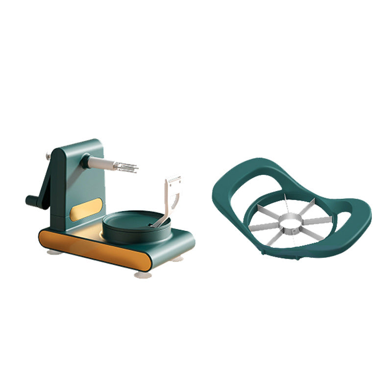 Hand-Cranked Peeler Machine - peeling a potato