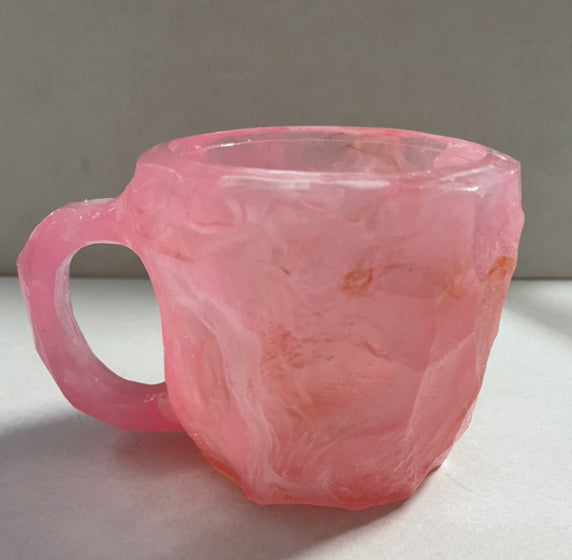 Crystal-Effect Resin Mug - mug held with both hands