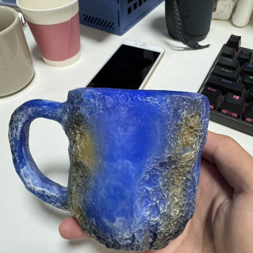 Crystal-Effect Resin Mug - mug in a styled flat lay