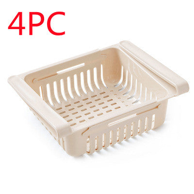 Stretchable Refrigerator Storage Baskets - under-shelf mounting detail