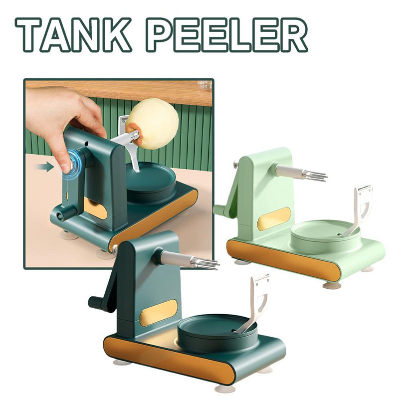 Hand-Cranked Peeler Machine - close-up of the blade