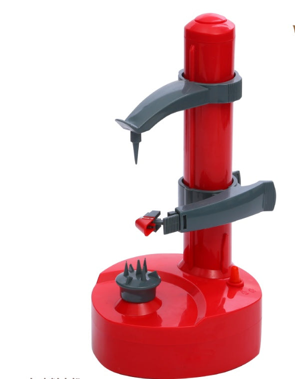 Electric Fruit & Vegetable Peeler - continuous peel ribbon coming off