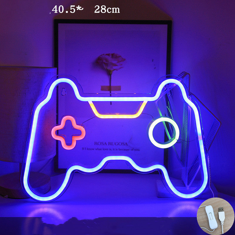 Acrylic LED Neon Letter Light Wall Decor - letters G to L shown