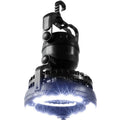Camping Fan and LED Lantern 2-in-1 Tent Light - hanging inside a tent