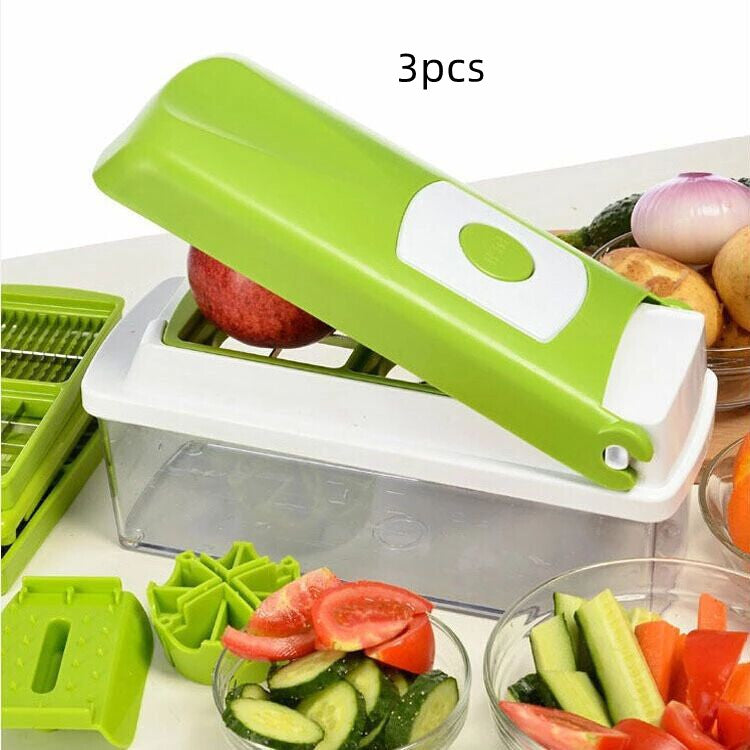 12-Piece Multifunctional Vegetable Chopper and Dicer - size reference in hand