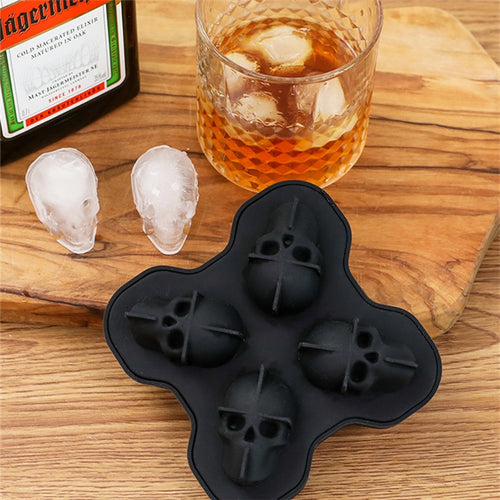 3D Skull Silicone Mould - mould shown empty from above
