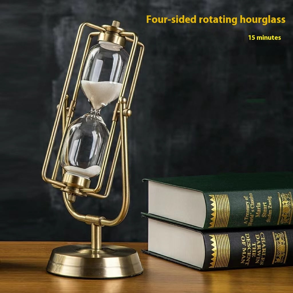 Wooden Hourglass Timer - timing a 15-minute session
