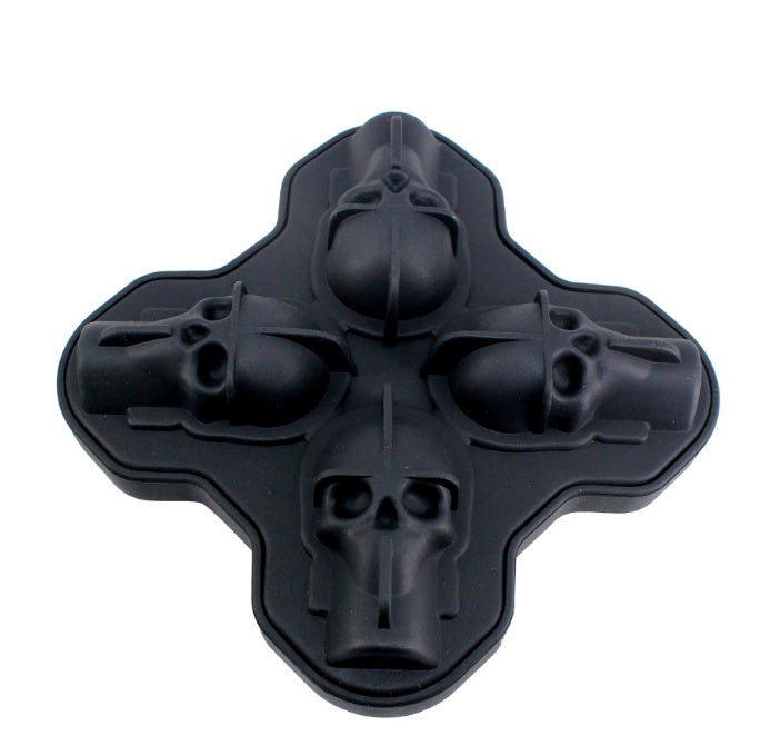 3D Skull Silicone Mould - mould being rinsed clean