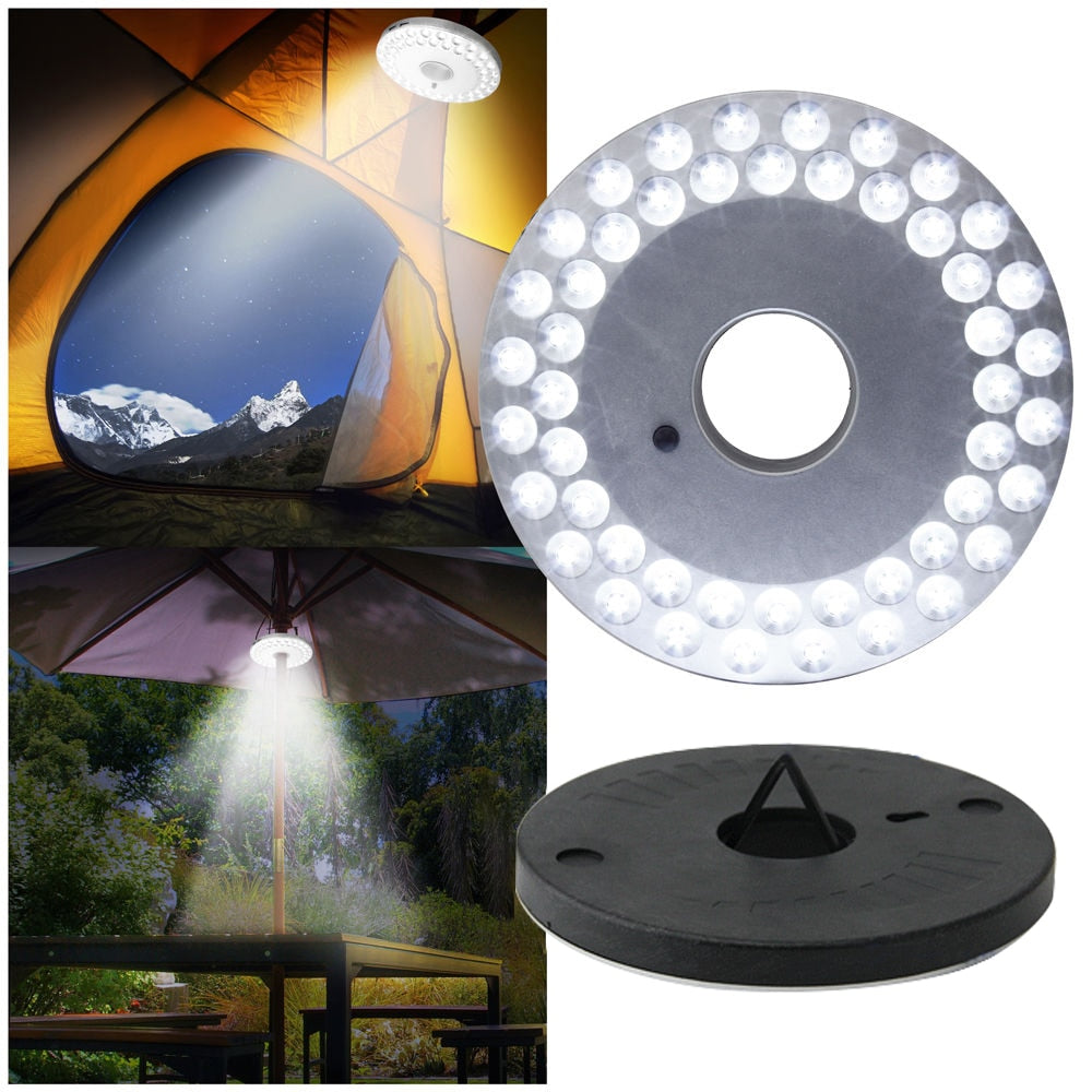 Patio Umbrella and Tent LED Camping Light 48 LED - built-in hook
