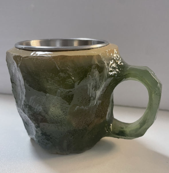 Crystal-Effect Resin Mug - mug on a Christmas table setting