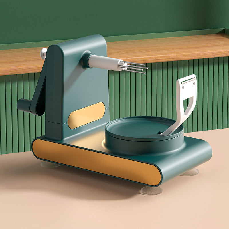 Hand-Cranked Peeler Machine - hand-crank handle detail