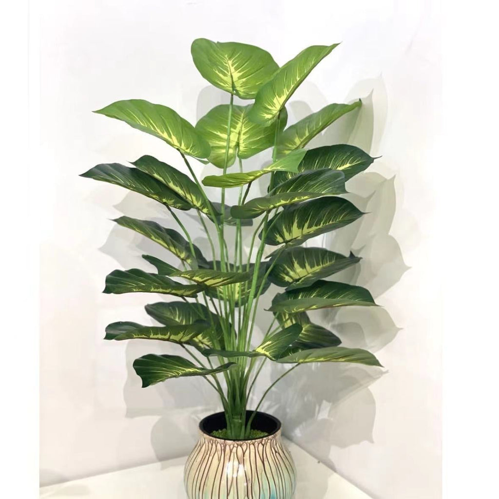 Realistic Artificial Plant Wall Panel - close-up of the faux greenery