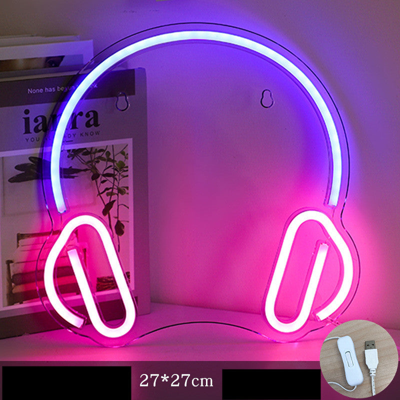 Acrylic LED Neon Letter Light Wall Decor - size dimensions