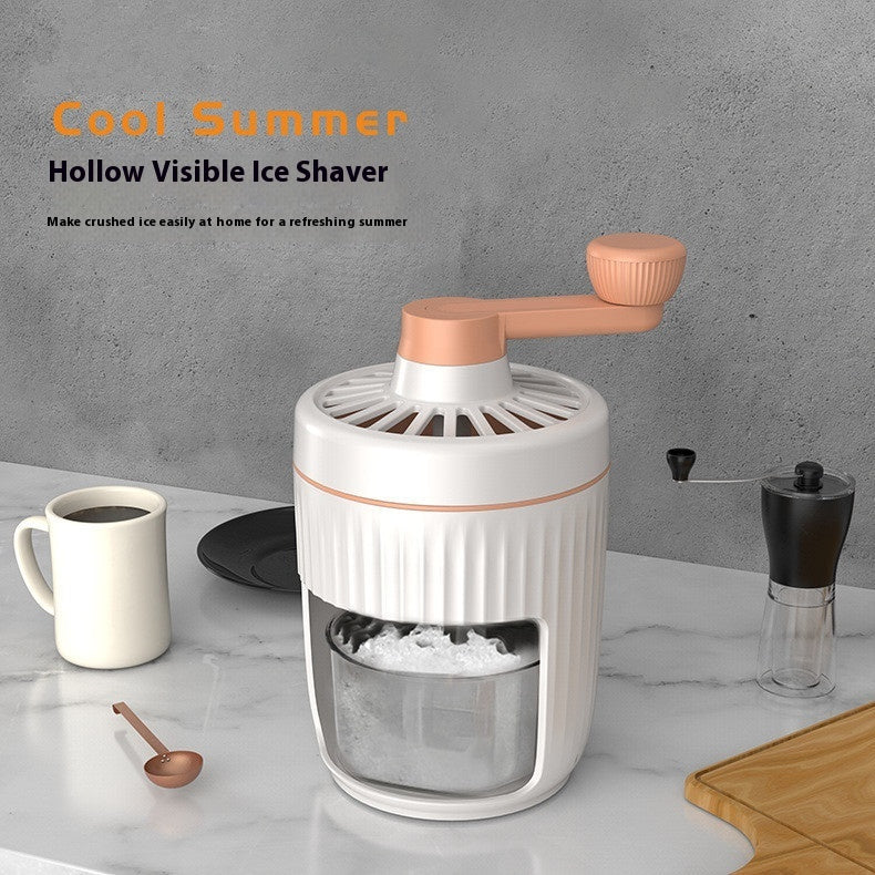 Hand-Cranked Ice Crusher - on a kitchen counter