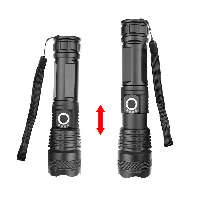 USB Rechargeable Zoom P50 Flashlight 5 Modes - handheld