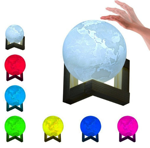 3D Earth and Jupiter Touch Mood Lamp - USB charging