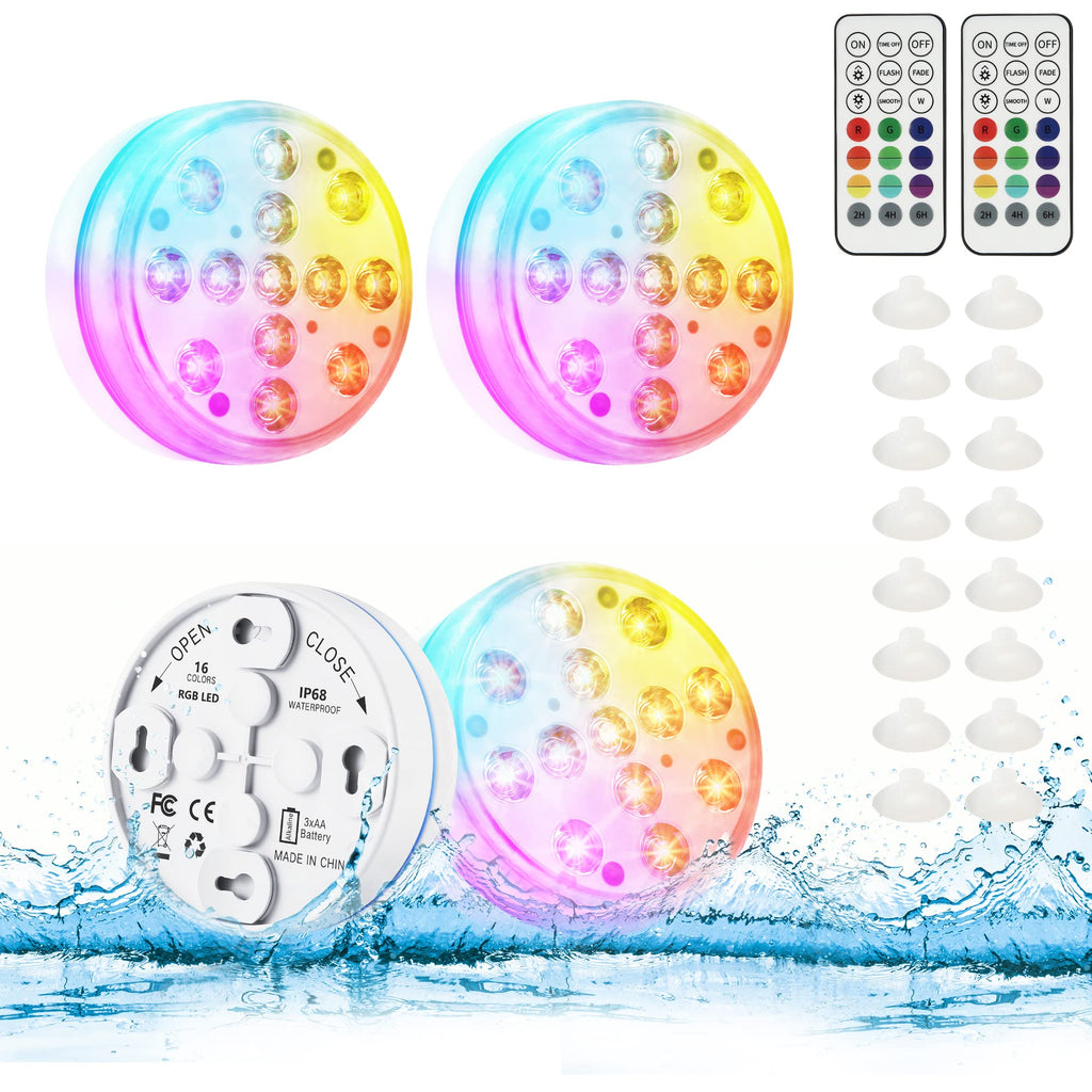 Color-Changing Underwater LED Light with Remote - remote control detail