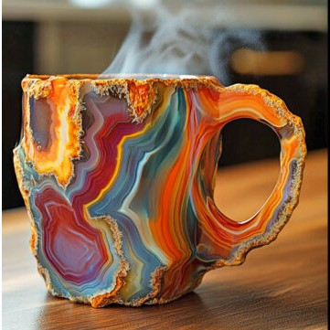 Crystal-Effect Resin Mug - full product view of the mug