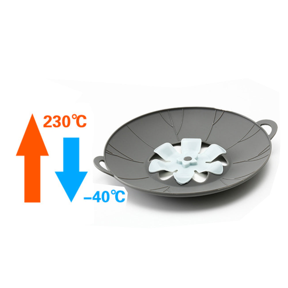 Silicone Spill-Proof Pot Cover - used as a splatter guard