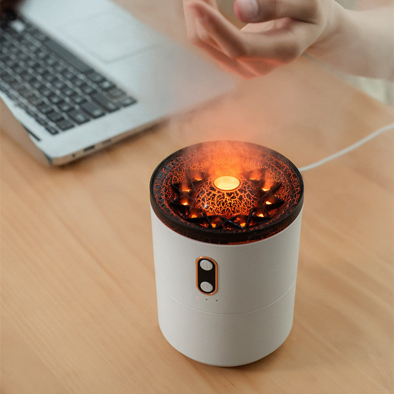 Volcanic Flame Jellyfish Aroma Diffuser - LED night-light colors