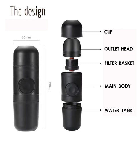 Portable Mini Coffee Machine - pouring a fresh shot