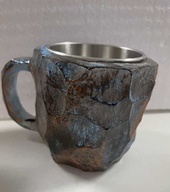 Crystal-Effect Resin Mug - mug on a wooden table