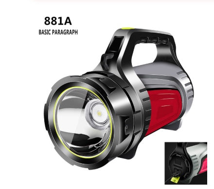 High-Power Rechargeable Spotlight Flashlight 6000LM - rechargeable battery