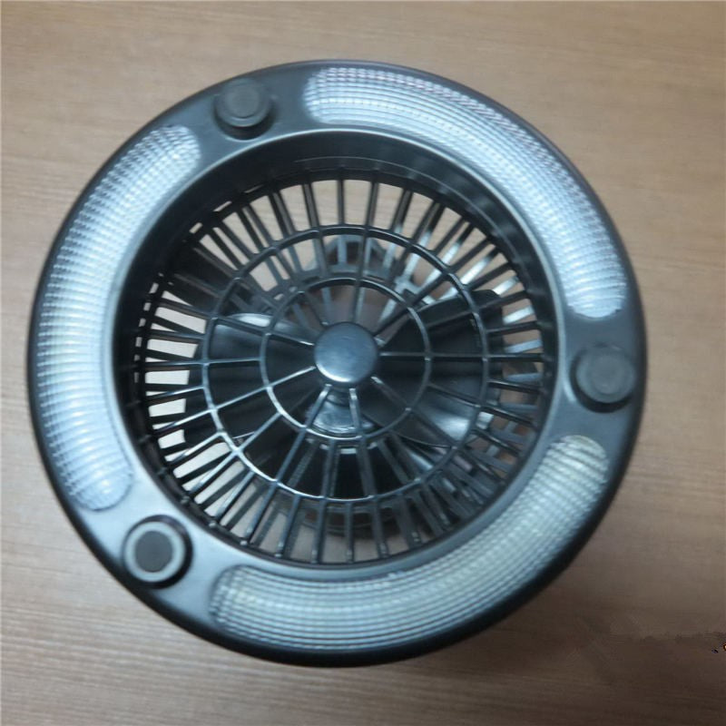 Camping Fan and LED Lantern 2-in-1 Tent Light - fan and light in use