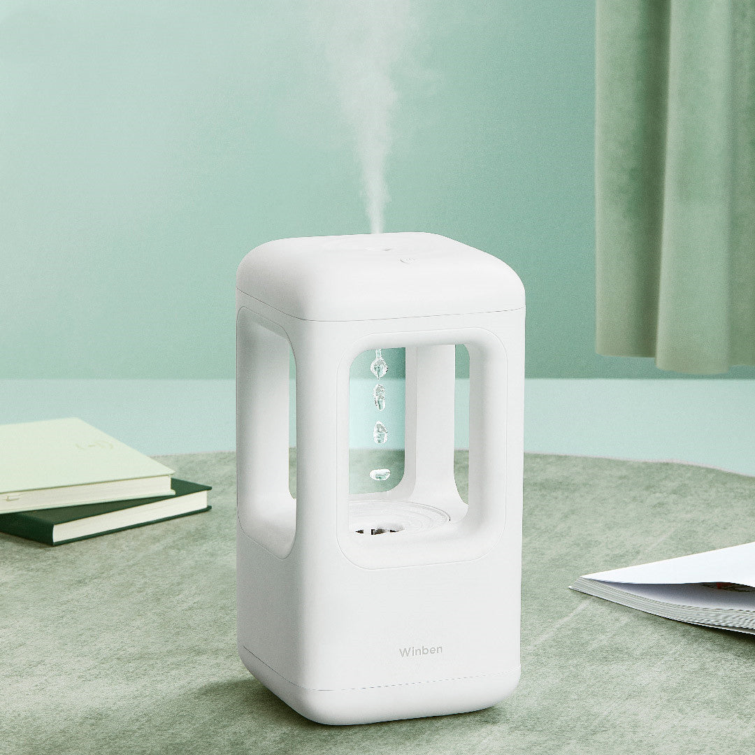 Anti-Gravity Water Drop Humidifier - LED night-light colors